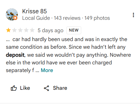 Google review screenshot 1